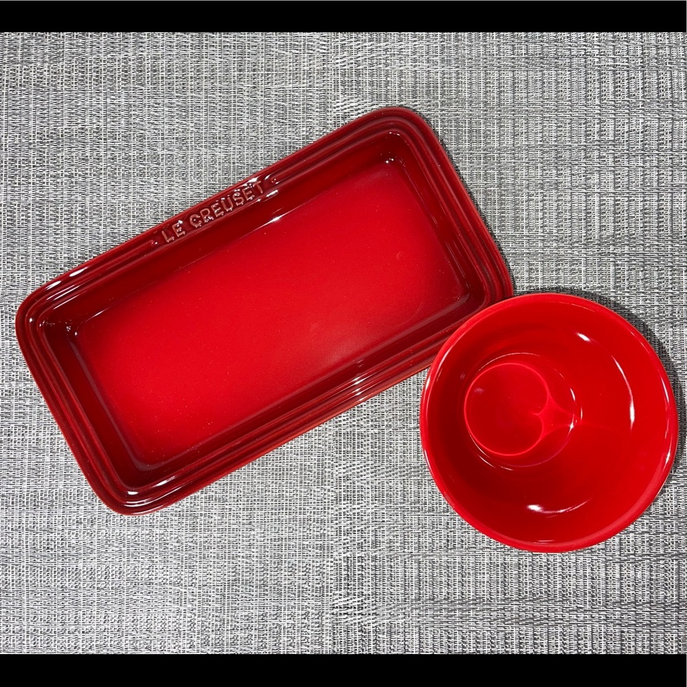 Le Creuset Rectangular Plate & Kobe Bowl Bundle